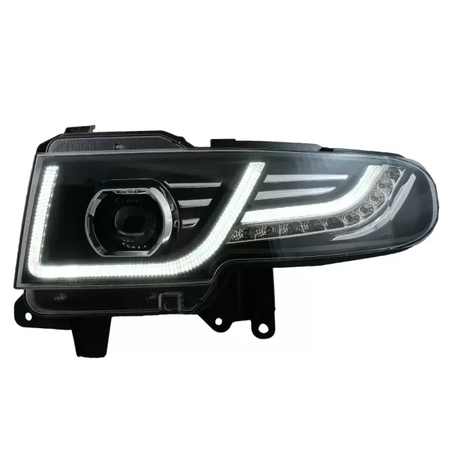 Front Grille with LED Headlights Bi-Xenon Look suitable for Toyota FJ Cruiser XJ10 (2007-2015) with Dynamic Turn Signal