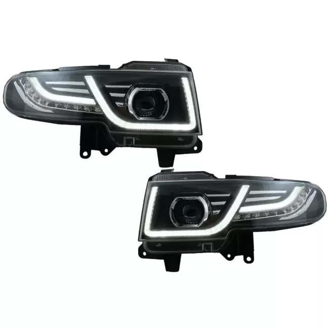 Front Grille with LED Headlights Bi-Xenon Look suitable for Toyota FJ Cruiser XJ10 (2007-2015) with Dynamic Turn Signal