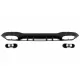 Rear Diffuser with Front Side Vents and Flaps Side Fins suitable for Mercedes A-Class V177 Sedan (2018-2022) Chrome Exhaust