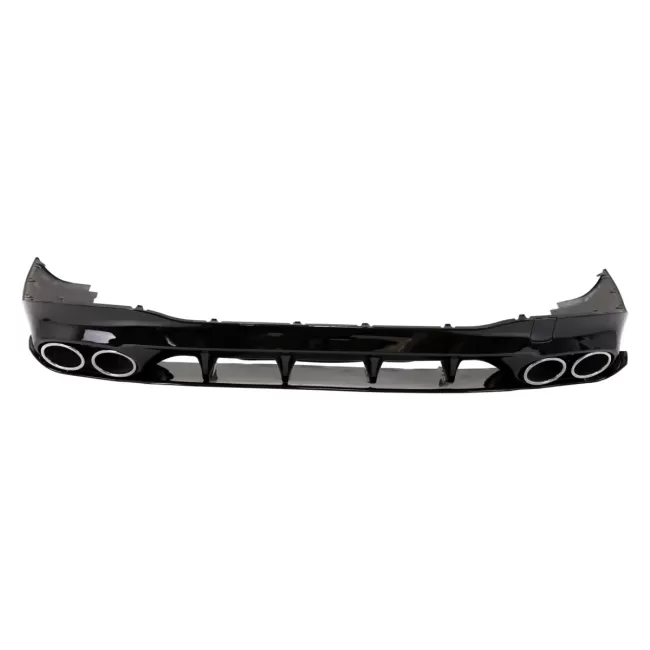 Rear Diffuser and Chrome Exhaust Tips suitable for Mercedes CLA X118 Shooting Brake C118 Coupe Sport Line (2019-06.2025) CLA45S Design Aerodynamic Package