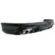 Rear Bumper Spoiler Valance Diffuser Double Outlet suitable for Audi Q5 SUV FY S-Line (2018-2020) with Silver Exhaust Muffler Tips