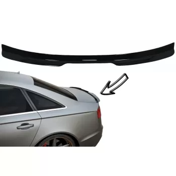 Trunk Spoiler suitable for Audi A6 C7 4G Sedan 4 Doors (2011-2018) Piano Black