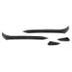 Front Bumper Side Fins Flaps suitable for VW Golf 7.5 GTI 5G Hatchback (2017-2020) Carbon Look