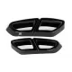 Muffler Tips Decorative Frames suitable for VW Passat B8 3G GTE / Alltrack (2015-2019) Piano Black