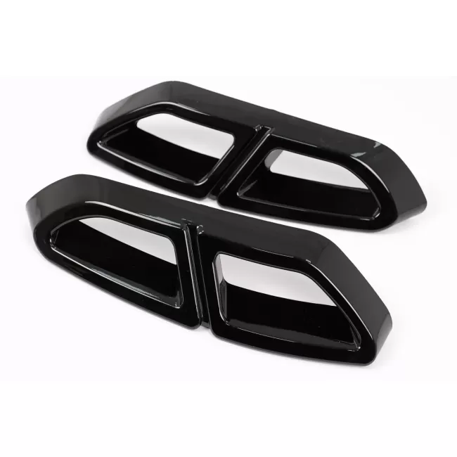 Muffler Tips Decorative Frames suitable for VW Passat B8 3G GTE / Alltrack (2015-2019) Piano Black