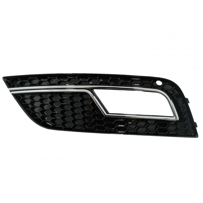 Fog Lamp Covers suitable for Audi A4 B8 facelift (2012-2015) RS4 Design Black Chrome