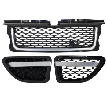 Central Grille and Side Vents Assembly  suitable for Land Rover Range Rover Sport (2005-2008) L320 Autobiography Look All Black Edition