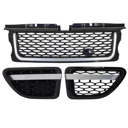 Central Grille and Side Vents Assembly  suitable for Land Rover Range Rover Sport (2005-2008) L320 Autobiography Look All Black Edition
