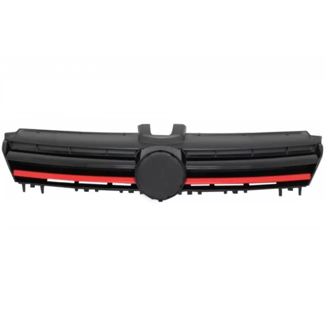 Central Grille suitable for VW Golf VII 7 5G (2013-2017) GTI R-Line Design Red Insertions