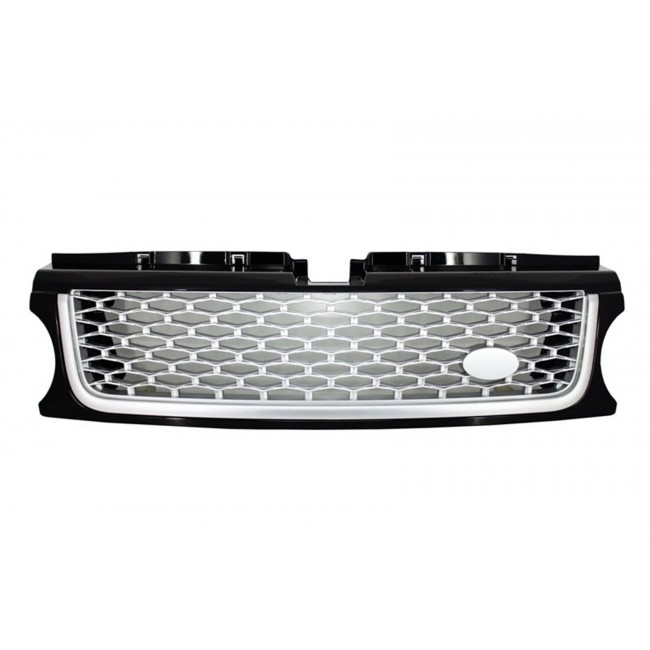 Central Grille and Side Vents Assembly suitable for Land Range Rover Sport L320 Facelift (2009-2013) Autobiography Look Black Silver Edition