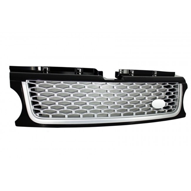 Central Grille and Side Vents Assembly suitable for Land Range Rover Sport L320 Facelift (2009-2013) Autobiography Look Black Silver Edition