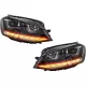Headlights 3D LED DRL suitable for VW Golf 7 VII (2012-2017) RED R20 GTI Look LED Flowing Turning Lights