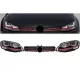 Assembly Headlights 3D LED FLOWING Dynamic Sequential Turn Light DRL with Grille suitable for VW Golf 7 VII (2012-2017) RED R20 GTI Look