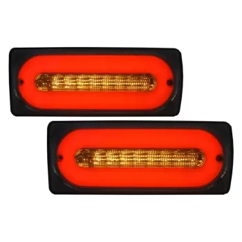 LED Taillights Light Bar Smoke with Door Moldings Black suitable for Mercedes G-class W463 (1989-2015)
