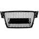 Badgeless Front Grille suitable for Audi A4 B8 (2008-2011) RS4 Design Piano Black