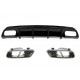 Rear Diffuser Black Edition with Muffler Tips suitable for Mercedes A-Class W176 (2012-2018) A45 Facelift Design
