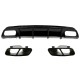 Rear Diffuser with Muffler Tips Black suitable for Mercedes A-Class W176 (2012-2015) A45 Facelift Design