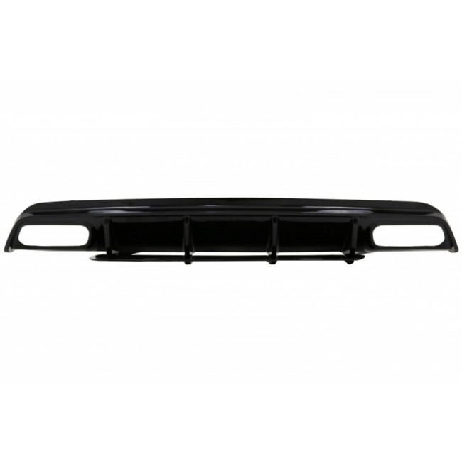 Rear Diffuser with Muffler Tips Black suitable for Mercedes A-Class W176 (2012-2015) A45 Facelift Design