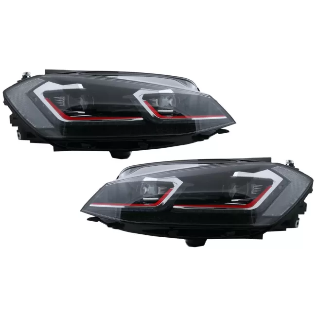 LED Headlights suitable for VW Golf 7.5 VII (2017-Up) GTI Look with Sequential Dynamic Turning Lights