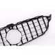 Central Grille suitable for Mercedes C-Class W205 S205 C205 (2014-2018) GT-R Panamericana Design Black With 360 Camera