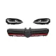 Headlights LED Sequential Dynamic Turn Light with Grille suitable for VW Golf 7 VII (2013-2017) R Look Red