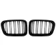 Central Kidney Grilles suitable for BMW 3 Series E46 Non Facelift (1998-09.2001) Double Stripe M Design Piano Black