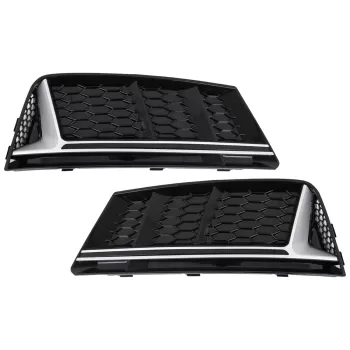 Bumper Lower Grille Covers Side Grilles suitable for Audi A4 B9 Sedan Avant (2016-2018) RS4 Design