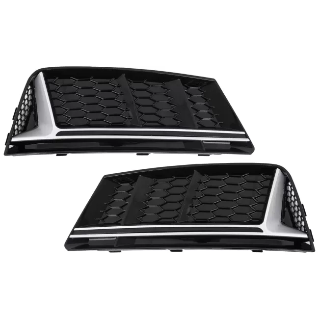 Bumper Lower Grille Covers Side Grilles suitable for Audi A4 B9 Sedan Avant (2016-2018) RS4 Design
