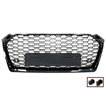 Badgeless Front Grille suitable for Audi A5 F5 (2017-2019) RS Design Piano Black