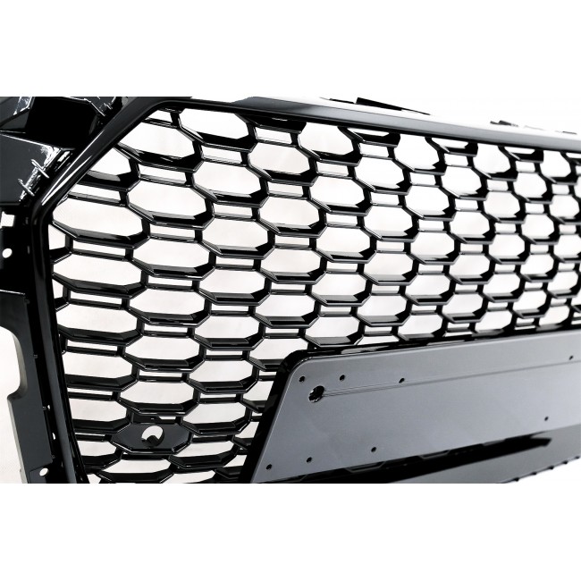 Badgeless Front Grille suitable for Audi A5 F5 (2017-2019) RS Design Piano Black