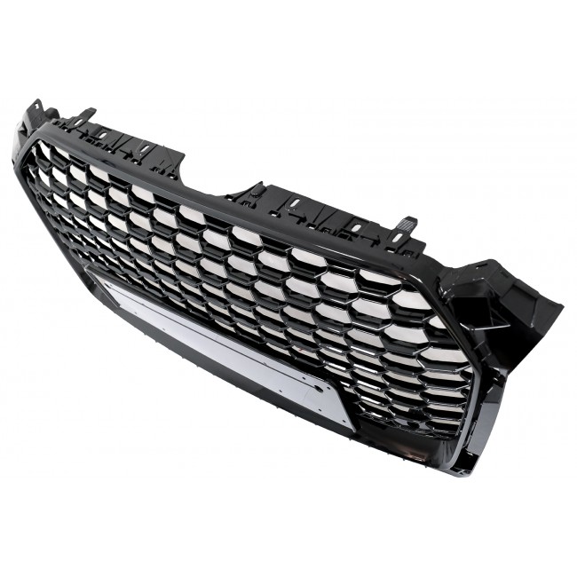 Badgeless Front Grille suitable for Audi A5 F5 (2017-2019) RS Design Piano Black