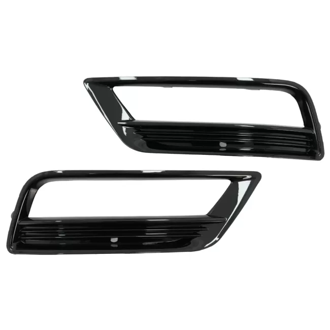 Side Grilles Front Bumper suitable for VW Golf VII 7 (2013-2017) R-Line Design Piano Black