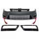 Side Grilles Front Bumper suitable for VW Golf VII 7 (2013-2017) R-Line Design Piano Black