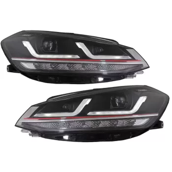 Osram Full LED Headlights LEDriving suitable for VW Golf 7.5 Facelift (2017-2020) GTI Look upgrade for Halogen with Dynamic Sequential Turning Lights