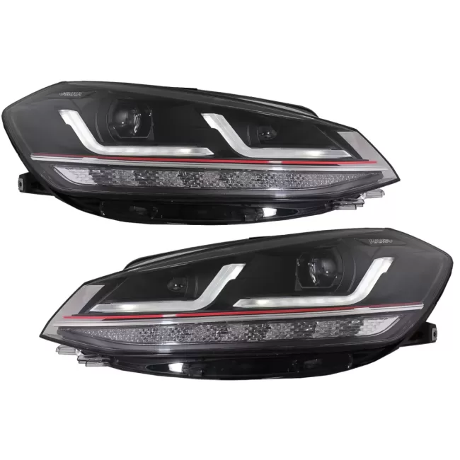 Osram Full LED Headlights LEDriving suitable for VW Golf 7.5 Facelift (2017-2020) GTI Look upgrade for Halogen with Dynamic Sequential Turning Lights