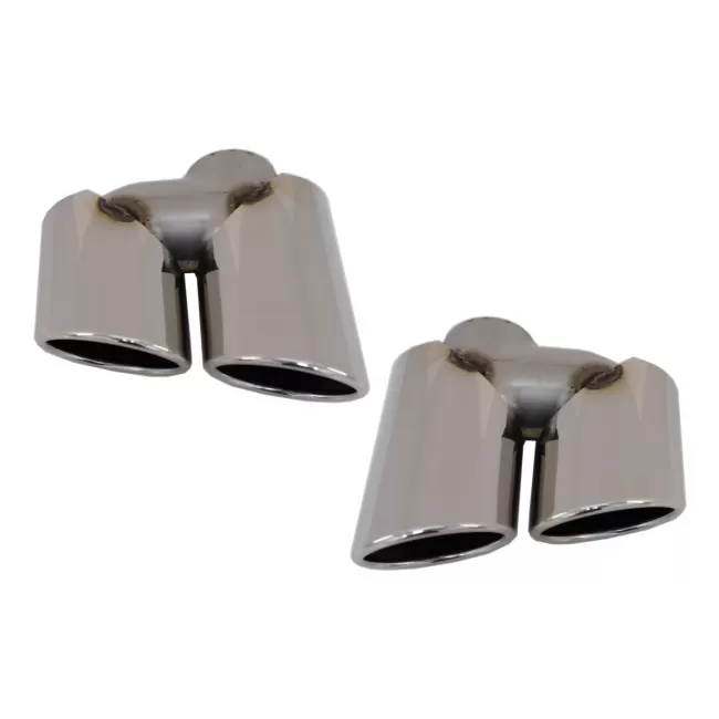 Exhaust Muffler Tips Tailpipes suitable for Audi Q5 8R (11.2008-2016) SQ5 Design Chrome