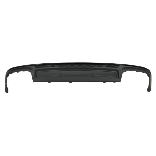 Rear Bumper Valance Diffuser with Exhaust Tips suitable for Audi A6 C8 4K Avant Sedan (2018-up) S6 Design Matte Black