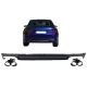 Rear Bumper Valance Diffuser with Exhaust Tips suitable for Audi A6 C8 4K Avant Sedan (2018-up) S6 Design Matte Black