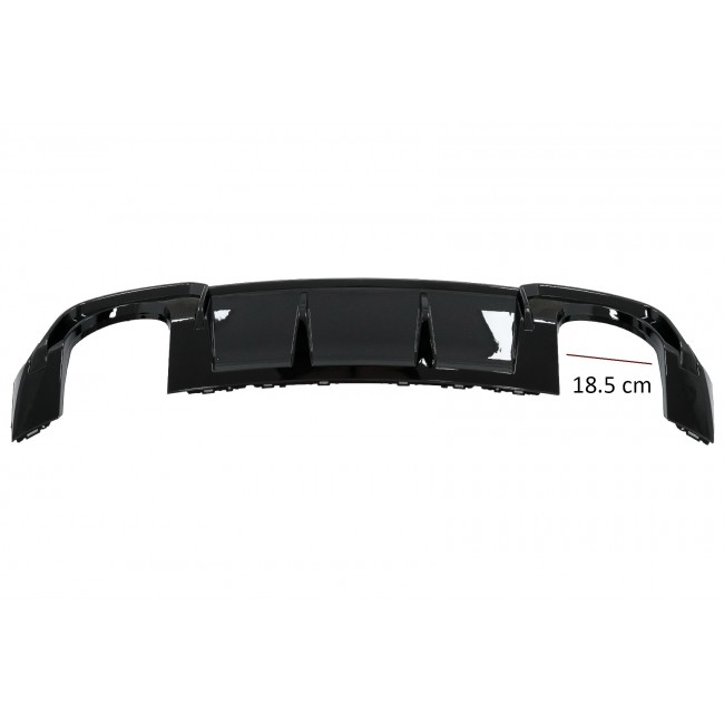 Rear Bumper Valance Diffuser suitable for Audi A3 8V Facelift (2016-2019) Sedan Cabrio RS3 Design only S-line Bumper Piano Black