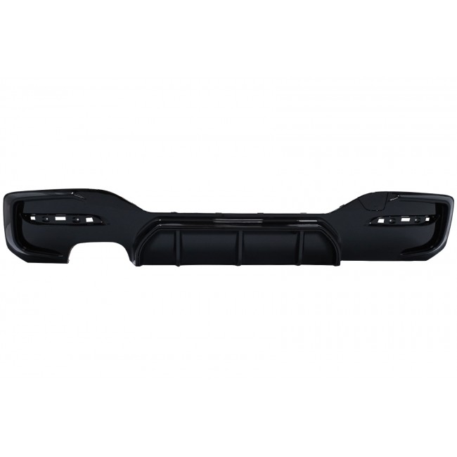 Rear Bumper Spoiler Valance Diffuser Left Double Outlet suitable for BMW 1 Series F20 F21 LCI (2015-2019) Piano Black