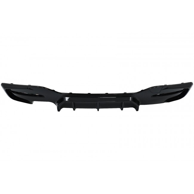 Rear Bumper Spoiler Valance Diffuser Left Double Outlet suitable for BMW 1 Series F20 F21 LCI (2015-2019) Piano Black