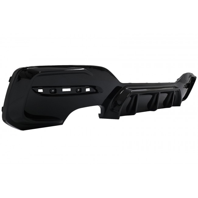 Rear Bumper Spoiler Valance Diffuser Left Double Outlet suitable for BMW 1 Series F20 F21 LCI (2015-2019) Piano Black