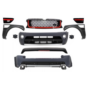 Body Kit suitable for Land Range Rover Sport L320 Facelift (2009-2013) Autobiography Design Black Red Grille Edition