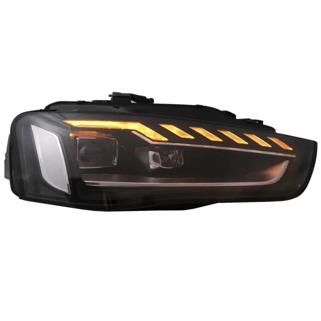 Full LED Headlights suitable for Audi A4 B8.5 Facelift (2012-2015) Dynamic Sequential Turning Light Black A4 B9.5 Design