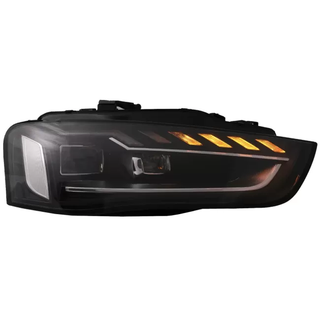 Full LED Headlights suitable for Audi A4 B8.5 Facelift (2012-2015) Dynamic Sequential Turning Light Black A4 B9.5 Design
