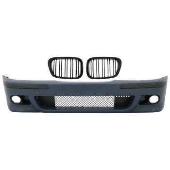 Front Bumper suitable for BMW 5 Series E39 (1995-2003) M5 Look with Central Grille Double Stripe Piano Black