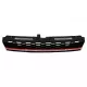 Central Badgeless Grille with LED Headlights Sequential Dynamic Turning Lights suitable for VW Golf 7.5 VII Facelift (2017-up) GTI Design Red And Chrome