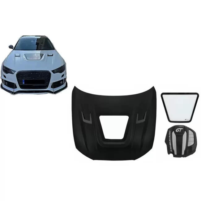 Hood Bonnet with Engine Cover suitable for Audi A6 C7 4G (2012-2018) GT Design