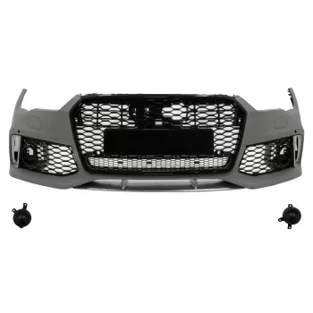 Front Bumper With Central Grille suitable for Audi A7 4G Facelift (2015-2018) RS7 Design
