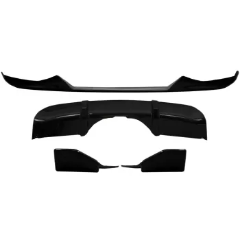 Body Kit Front Bumper Lip and Air Diffuser suitable for BMW X5 F15 (2014-2018) Aero Package M Technik Sport Piano Black